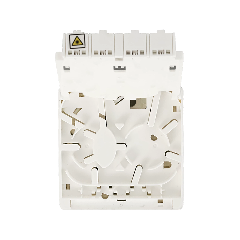Four-Port SC/DLC Fiber Optic Faceplate Four-Port SC/DLC Fiber Optic Faceplate